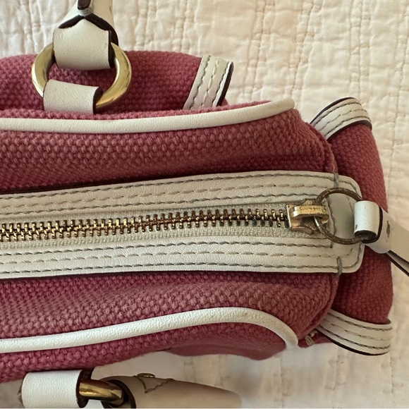 Vintage Coach Gallery Pocket Satchel Bag - Pink & White - Picture 15 of 16